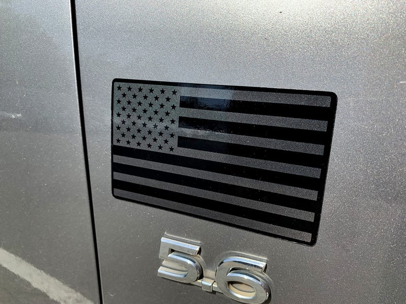 MULL USA Flag Magnet Decals for Cars Trucks 2pcs Forward and Reverse Set (5"x3", Black) - Image 4